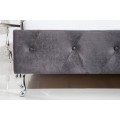Luxusní chesterfield manželská postel Caledonia s tmavě šedým potahem 180x200cm