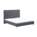 Luxusní chesterfield manželská postel Caledonia s tmavě šedým potahem 180x200cm