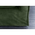Designová moderní dvousedačka Heaven se sametovým tmavě zeleným potahem a polštářky 200cm