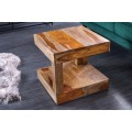 Designový čtvercový konferenční stolek Giant z masivního dřeva sheesham hnědé barvy 45cm