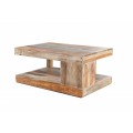 Masivní designový konferenční stolek Giant ze dřeva sheesham v přírodním hnědém provedení 90cm
