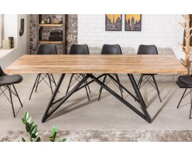 Industriální jídelní stůl Steele Craft do jídelny z masivního mangového dřeva s černýma nohama z kovu 240cm