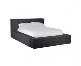 Moderní manželská postel Delta s buklé potahem černé barvy 200cm
