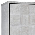 Moderní barová skříňka Quadria Blanca z masivního dřeva v of white bílé barvě 183cm