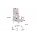 Moderní kancelářská židle Big Deal v hnědé antické barvě s kovovou konstrukcí a nastavitelnou výškou 107-117cm