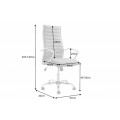 Moderní kancelářská židle Big Deal v šedé barvě s kovovou konstrukcí s nastavitelnou výškou 107-117cm