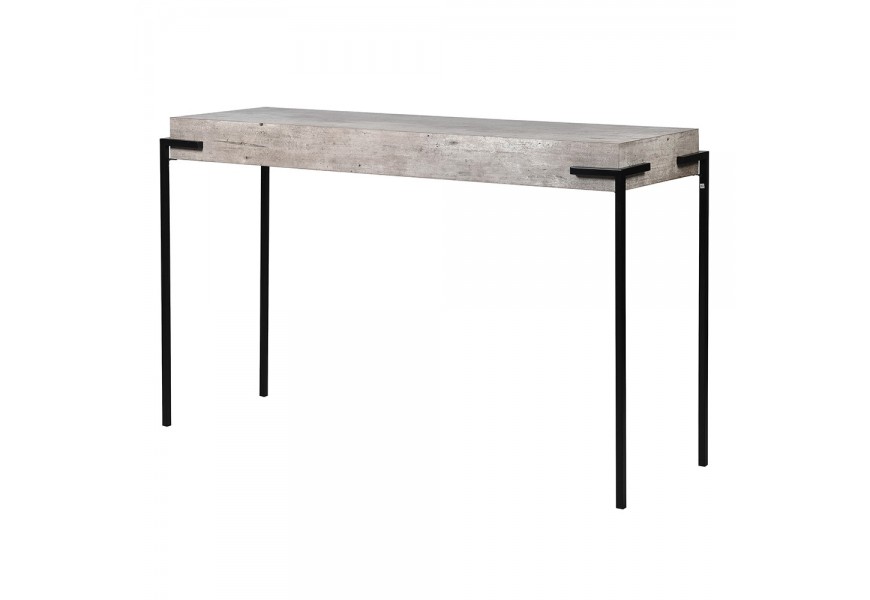 Industriální konzolový stolek Maelynn s betonovým vzhledem šedý