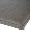 Luxusní art deco kancelářský stolek Quadria Gris v šedohnědém provedení z masivu se zlatým zdobením 140cm