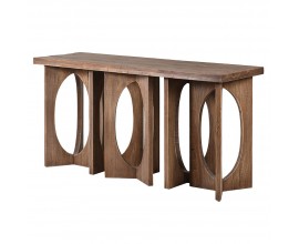 Masivní konzolový stolek Village Style ve venkovském stylu z recyklovaného dřeva s designovými nožičkami 160cm