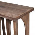 Masivní konzolový stolek Village Style ve venkovském stylu z recyklovaného dřeva s designovými nožičkami 160cm
