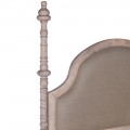 Luxusní rustikální manželská postel Nature z masivního dřeva hnědé barvy s ornamentálním vyřezáváním 189cm