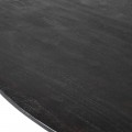 Luxusní oválný jídelní stůl Marlow černé barvy z masivního akáciového dřeva 150cm
