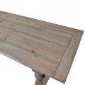 Koloniální obdélníkový jídelní stůl Kolonial z masivního dřeva starohnědý vintage efekt 245cm