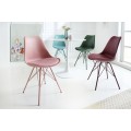 Moderní tyrkysová jídelní židle Scandinavia s čalouněním z eko-kůže 85cm