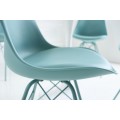 Moderní tyrkysová jídelní židle Scandinavia s čalouněním z eko-kůže 85cm