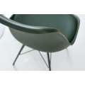 Moderní jídelní židle Scandinavia s tmavě zeleným čalouněním z eko-kůže 85 cm