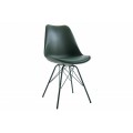 Moderní jídelní židle Scandinavia s tmavě zeleným čalouněním z eko-kůže 85 cm