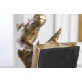 Designová socha koně Suomin ve zlaté barvě z kovové slitiny 38cm