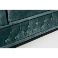 Chesterfield trojsedačka Maya s petrolejově zeleným sametovým čalouněním 205cm