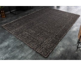 Tmavě šedý obdélníkový koberec Cobally ze 100% vlny s krátkým vlasem 160x230cm