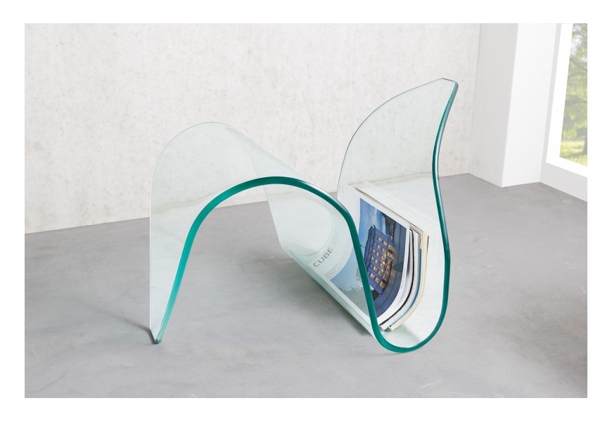 Obohaťte svůj obývací pokoj moderním příručním stolek Ghost z tvrzeného skla