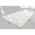 Stylový obdélníkový koberec Jekyll béžové barvy s modrým geometrickým zdobením 230cm