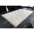 Moderní koberec Hasla se šedým vzorem slonovinově bílý obdélníkový 290cm