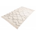 Designový obdélníkový koberec Hasla v moderním slonovinově bílém provedení z bavlny 230cm