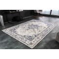 Designový koberec Weya bavlněný ve vintage stylu se vzorem v šedo-modré barvě