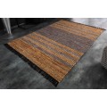 Etno kožený koberec Parra hnědý obdélníkový