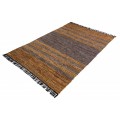 Stylový koberec Parra hnědý z pravé kůže obdélníkový 230cm