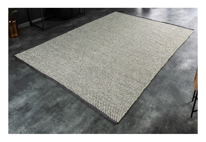 Designový obdélníkový koberec Pura v moderním stylu světle šedý