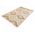 Etno designový koberec Sumeo obdélníkového tvaru béžové barvy s geometrickými vzory 230cm