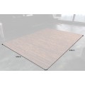 Designový moderní koberec Rhys II obdélníkového tvaru z kůže a konopí hnědé barvy 230cm