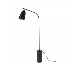 Stmívatelná stojící lampa Nero Marquina s polohovatelným stínítkem v provedení mramor ocel černá 147cm