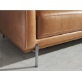 Moderní 3-místný gauč Vita Naturale s nohama z nerezavějící oceli
