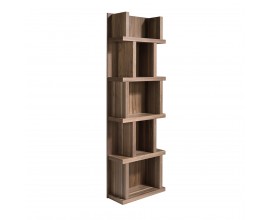 Moderní knihovna Vita Naturale hnědá ze dřeva s pěti policemi 190cm