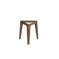 Designový příruční stolek Vita Naturale kombinuje naturální kresbu dřeva s vrchní deskou ze skla