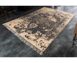 Vintage koberec Betriell v béžové barvě s šedým nepravidelným vzorovaným potiskem ve tvaru obdélníku 160x230cm