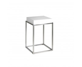 Kolekce nábytku Vita Naturale - moderní příruční stolek s pochromovanýma nohama z nerezavějící oceli