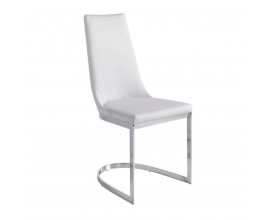 Luxusní bílá koženková jídelní židle Vita Naturale s moderním designem