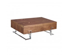 Moderní konferenční stolek Vita Naturale hnědý se šuplíkem 130cm