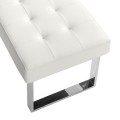 Stylová lavice Vita Naturale s minimalistickým a elegantním designem v bílé umělé kůži