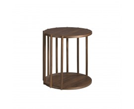 Moderní příruční stolek Vita Naturale ze dřeva hnědý 47cm