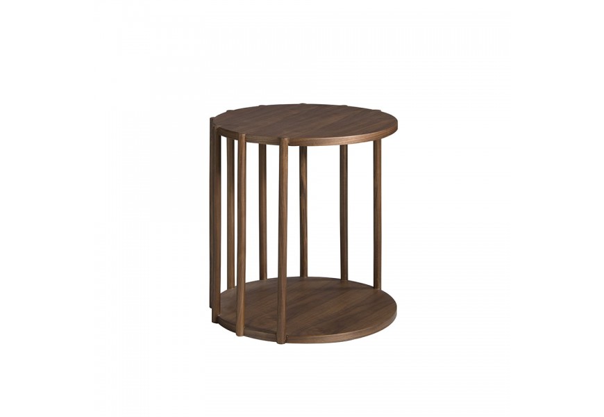 Moderní příruční stolek Vita Naturale ze dřeva hnědý 47cm