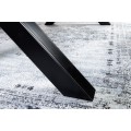 Industriální jídelní stůl Garret ze dřeva v provedení divoký dub šedé barvy as černýma nohama 180 cm