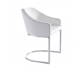 Kožená jídelní židle Vita Naturale bílá 83cm