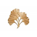 Designová art deco nástěnná dekorace Ginko z kovu zlaté barvy 60cm