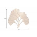 Designová art deco nástěnná dekorace Ginko z kovu zlaté barvy 60cm