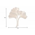 Designová zlatá nástěnná dekorace Ginko v art deco styce z kovu 38cm